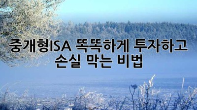 중개형ISA💰 똑똑하게 투자하고 손실 막는 비법! 🛡️